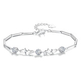 Pulsera Plata 925 Estrellas Dama Mujer Elegante Regalo Joyas