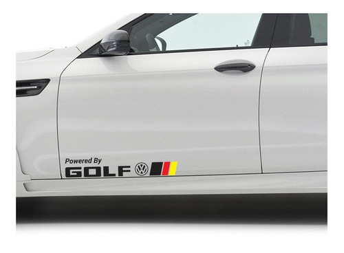 Sticker Tuning Powered By Golf Para Puertas Autos Deportivos