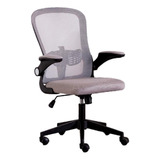 Silla Para Escritorio Y Oficina Ergonomica Altura Ajustable Color Gris Claro