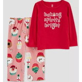 Conjunto Pijama Para Niña 2 Piezas Navideña Carters  