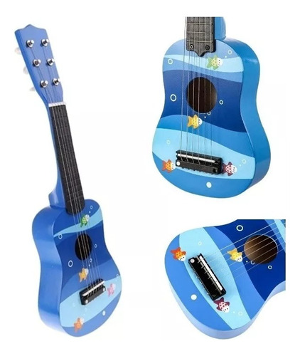 Guitarra Para Niños Didáctica De Madera Juguete De Madera 