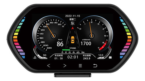 Velocímetro Gps F12 Universal Hud Con Pantalla Frontal Obd2