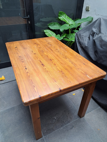 Mesa De Madera Pinotea 1.20m Para 6 Personas