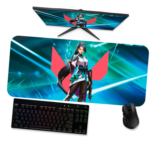 Mouse Pad Gamer Grande Mousepad 90x40cm - Valorant Sage 2