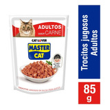 Master Cat Alimento Gato Trocitos Jugosos Carne 85 Grs