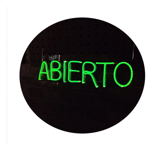 Letrero Neon Luminoso Led Abierto