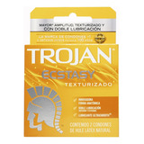 Caja De Condones X2 Trojan Ecstasy Texturizado De Hule Látex