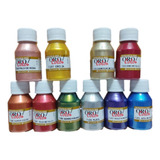 Kit 10 Colores 60ml. Pintura Metalizada Orocolor