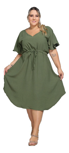 Vestido Plus Size Feminino Longo Tamanho Grande Evangélico