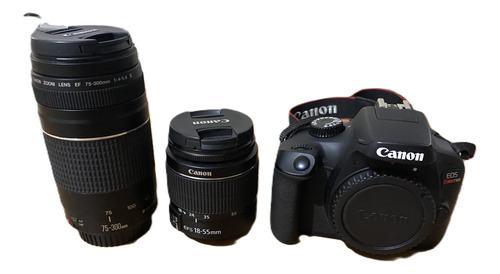 Camara Fotos Canon Eos Rebel T100 18-55 Y 75-300mm Wifi, 