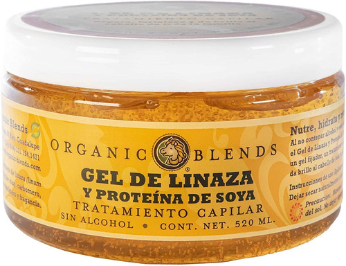 Gel Orgánico Linaza Y Proteína De Soya 520ml Organic Blends