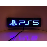 Luminária Letreiro Led Parede Playstation 5 Play5 Ps5 Play 5