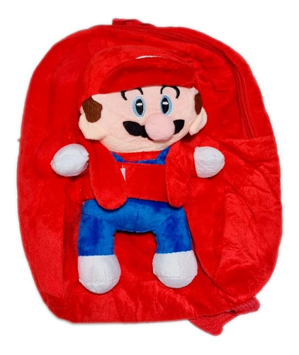 Morral Peluche Super Mario Bros Maleta Niños Escolar