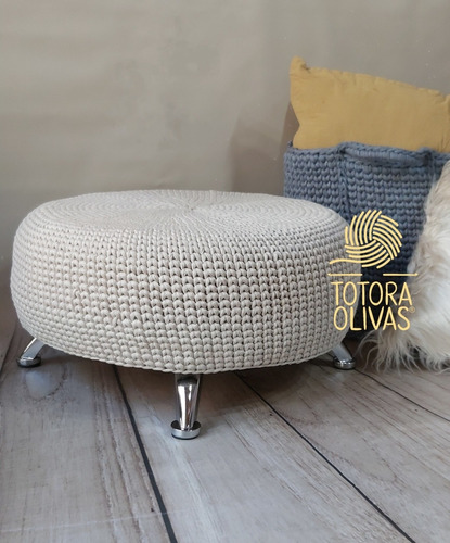 Banqueta Puff Sustentable Nordico Totora® Diseño Deco