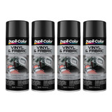 Paq 4 Pinturas Para Vinilo Telas Interiores Auto Color Negro