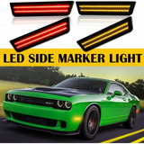 For 11-14 Dodge Charger Smoked Led Rear Bumper Side Mark Aab