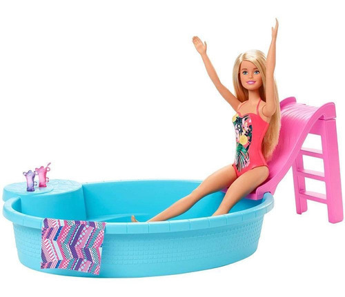 Barbie Piscina Glam Con Muneca Ghl91