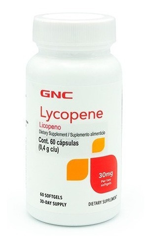 Gnc Lycopene 30 Mg, 60 Cápsulas