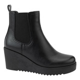 Bota De Plataforma De Dama Casual Vi Line 4119 Color Negro