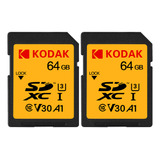 Tarjeta Sd Kodak V30 U3 De 2 Piezas, Tarjeta De Memoria Sdxc