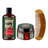 Kit Shampoo E Pomada Cabelo Guaraná Pente Curvo Don Alcides