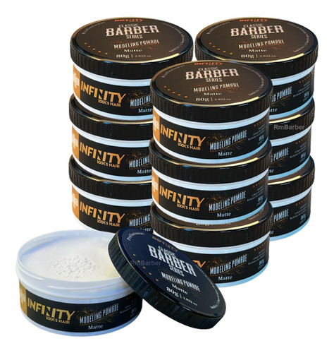 10 Pomada Matte Infinity 80g Efeito Seco Extra Forte Atacado