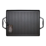 Plancha Parrilla Churrasquera Wayu Con Asas Hierro 44x28 Cm