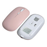 Mouse De Modo Duplo Sem Fio Bluetooth Recarregável Portátil Cor Modelo De Carregamento De Modo Duplo: Rosa