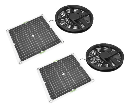 Ventilador Solar Para El Hogar, Mxerr-002, 2pzas, Ducto 10 