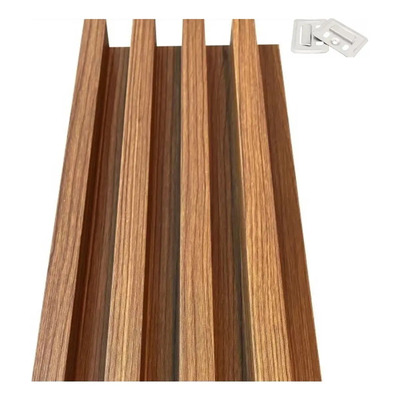 Lambrin Decorativo Panel Pared Wpc 3d Madera 12 Pzs 1mx155mm Color Parota Lambrin Parota | Meses sin interés