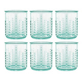 Vasos Hobnail Amici Home | 12 Oz | Vidrio Verde Reciclado | 