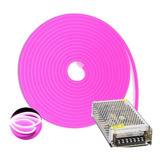 10m Fita Mangueira Led Neon Flex 12v Ip65 C/conector + Fonte