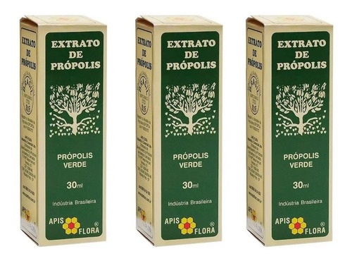 Kit 3 Extrato De Própolis Verde 30 Ml - Apis Flora