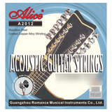 Cuerdas Guitarra Acustica Alice 2012 12pcs 010-050