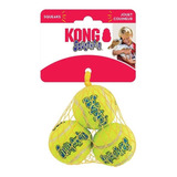Juguete Para Perro Pelota Tenis Kong Sonido Pack 3 Talla M