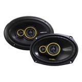 Bocinas Audiobahn 6x9 360 Watts 4 Vias Modelo Ads6950 Negro Color Amarillo