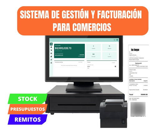 Sistema Facturacion Electrónica Afip Gestion Comercios Stock