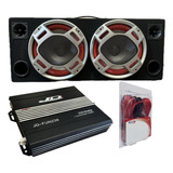 Combo Woofer Doble 2x12´´+ Potencia 4000w + Kit De Cables 