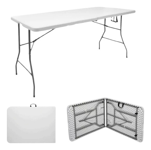 Mesa Plegable Portátil De Plástico 240 Cm Tipo Portafolio