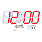 Reloj Despertador De Pared Digital Led 3d De 16,6 Pulgadas