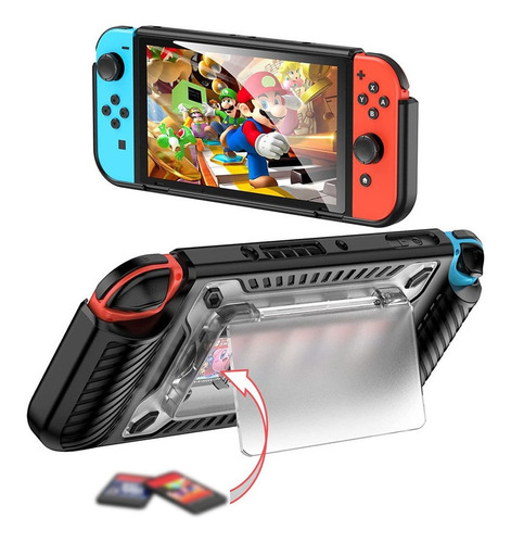 Funda Protector Carcasa Nintendo Switch Negra Oled