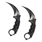 Pack X2 Cuchillo Tactico Militar Cuchillo Karambit Caza Krm