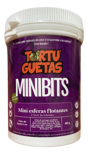 Alimento Comida Tortugas 60g Tortuguetas Minibits Petmmal