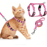 Collar Arnés Pechera Correa Ajustable  Gato Perro Mascota