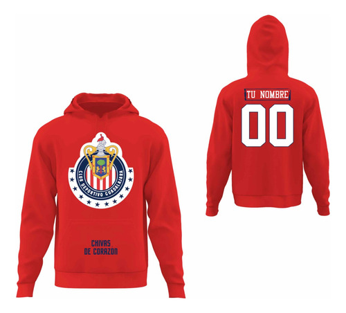 Hoodie Personalizado Equipos Liga Mx Nombre Y Numero 