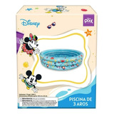 Alberca Disney Inflable 3 Aros Mickey Para Niños Y Niñas Color Azul