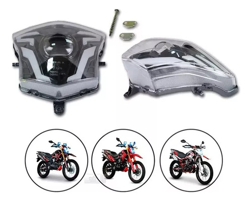 Faro Completo 12 Vcc Para Vento Crossmax Pro-250 21-22