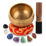 Juego De Cuencos Tibetanos De Meditación Y Piedra Chakra