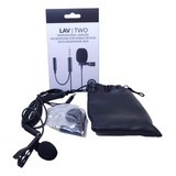 Lav Two Rad Audio Microfone Lapela P2 Trrs Smartphone Câmera Cor Preto