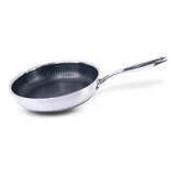 Panela Frigideira Aço Inox Faciltec Indução 30cm Hexapan Top